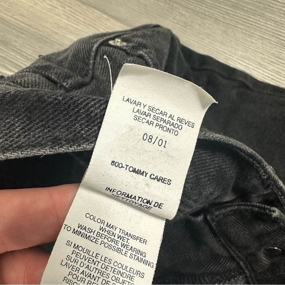 Vintage Tommy Hilfiger Black High Rise Straight Leg Jeans Women Size 8 2001 Y2K - Picture 3 of 6